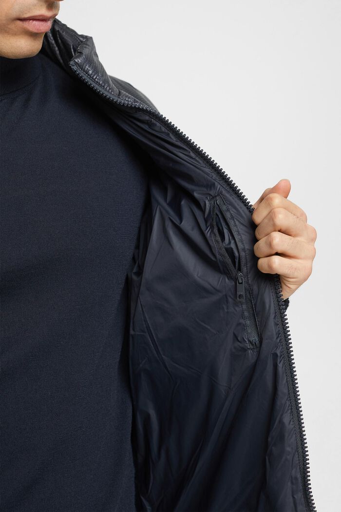 Textured puffer jacket, BLACK, detail image number 0
