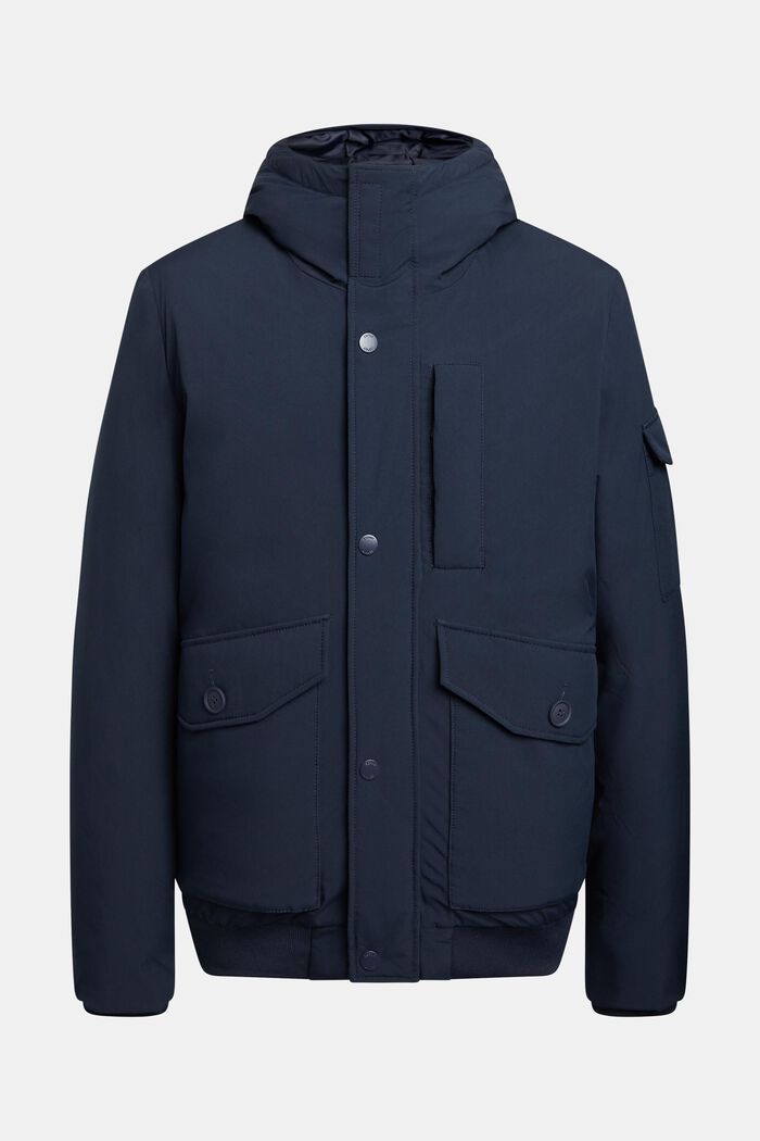 Down jacket with flap pockets, NAVY, detail image number 4