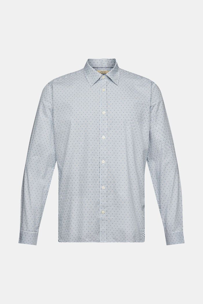 Slim fit shirt with all-over pattern, LIGHT BLUE, detail image number 6