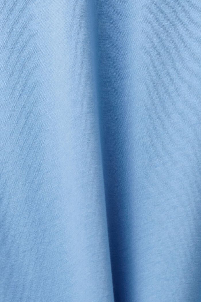 Logo Cotton T-Shirt, LIGHT BLUE LAVENDER, detail image number 4