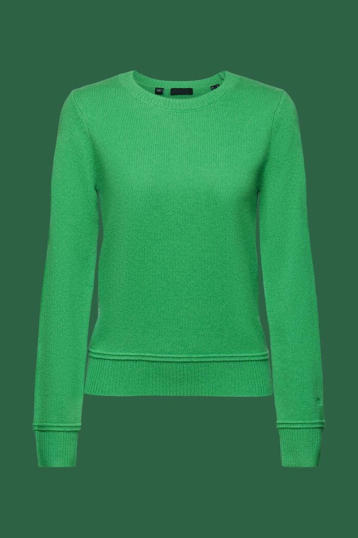 羊絨套頭衫, 綠色, detail image number 6