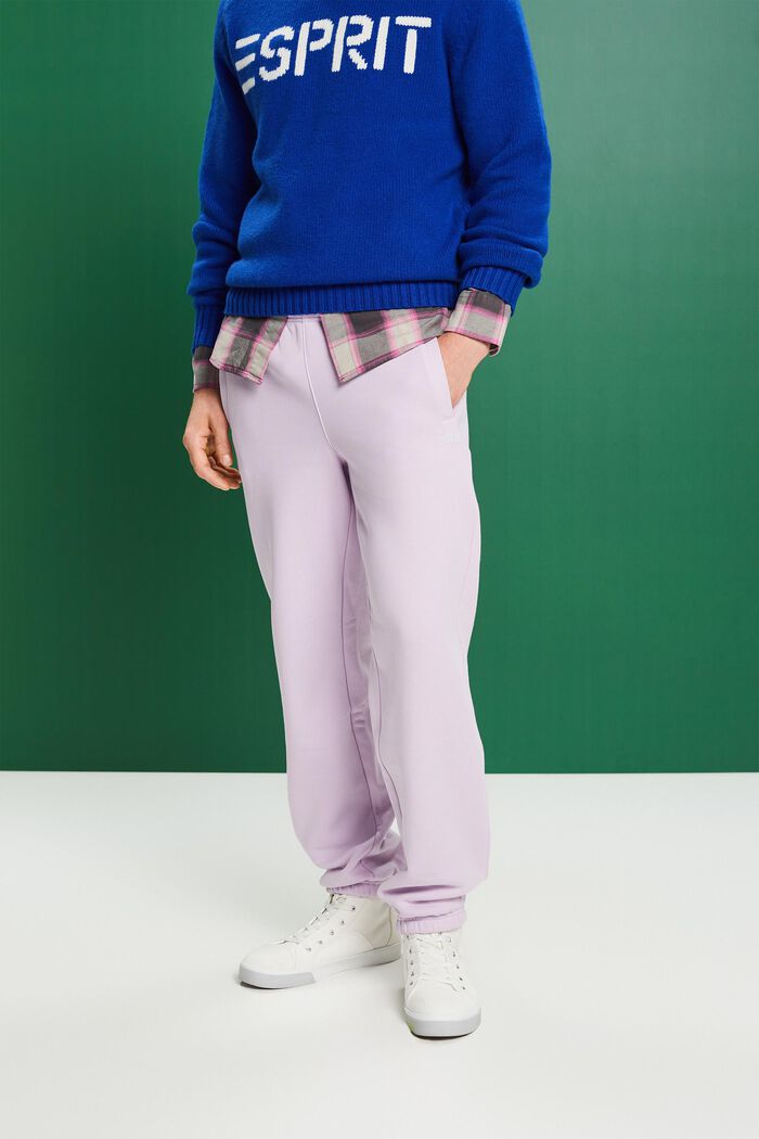 ‌棉質搖粒絨LOGO標誌運動褲, 淡紫色, detail image number 0