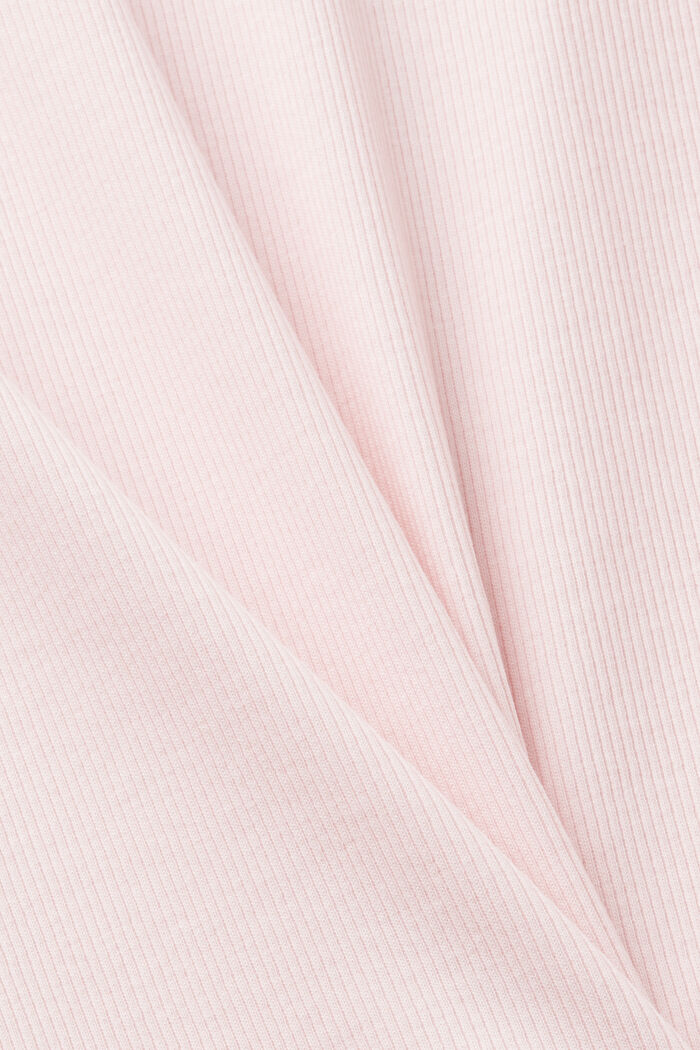 羅紋平織布T恤, 淺粉紅色, detail image number 5