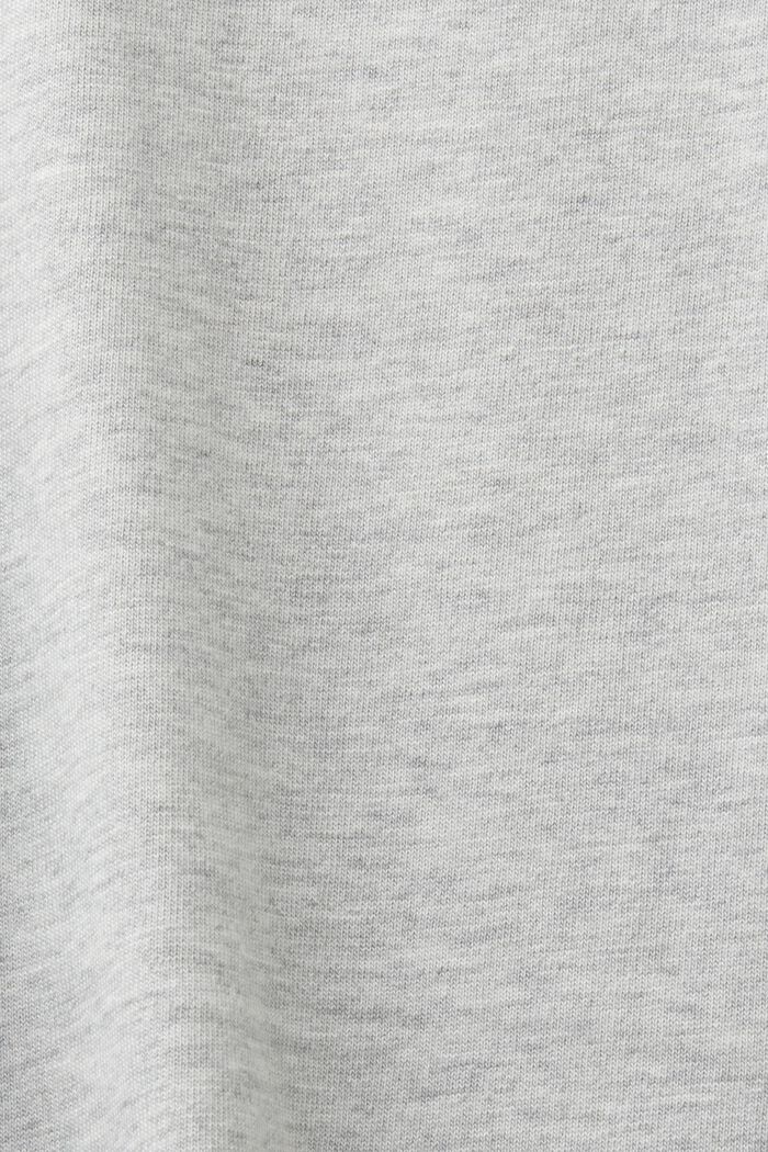 抽繩棉質平織布T恤, 淺灰色, detail image number 5