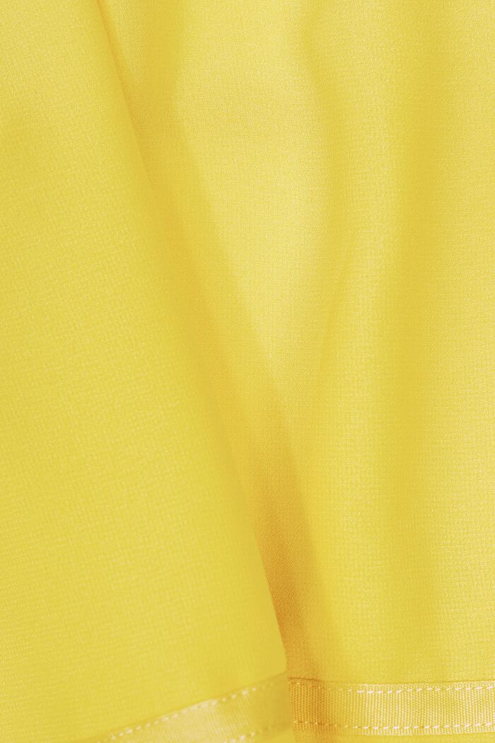 ‌無袖D形環雪紡女裝恤衫, 黃色, detail image number 5