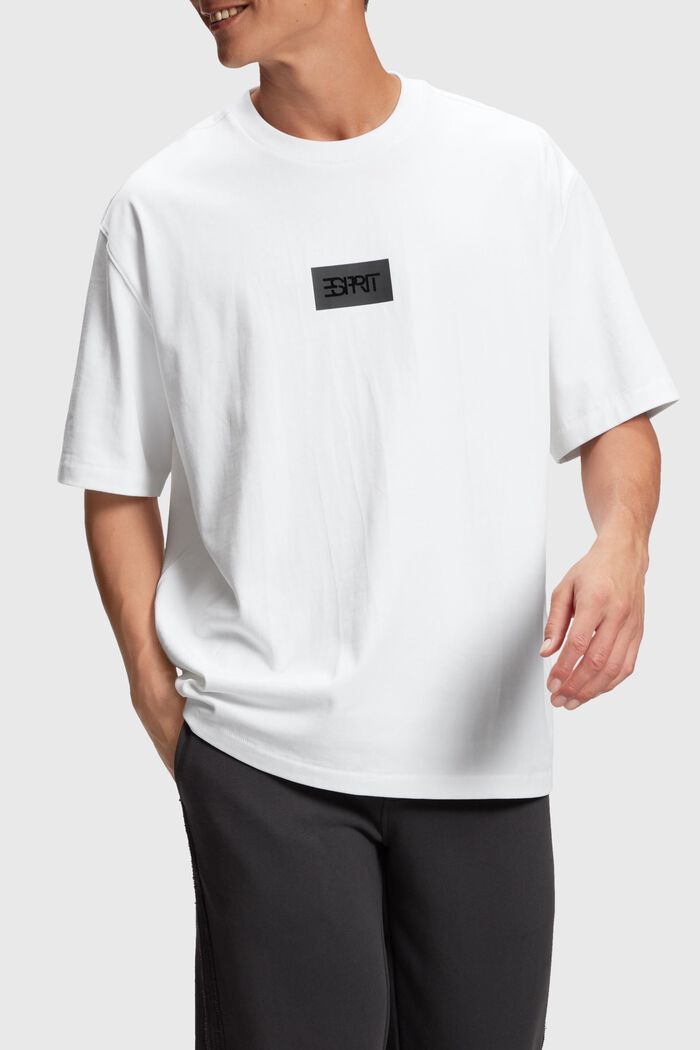 方正版型T恤, 白色, detail image number 0