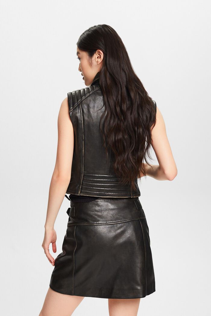 Vests outdoor leather, 黑色, detail image number 2