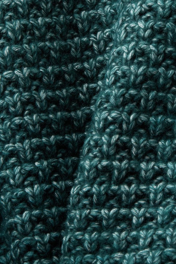 Chunky Knit Crewneck Sweater, EMERALD GREEN, detail image number 5