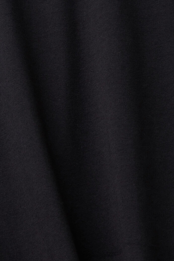 胸前LOGO標誌印花棉質T恤, 黑色, detail image number 5
