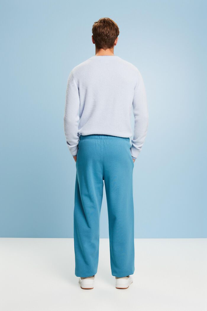 ‌棉質搖粒絨LOGO標誌運動褲, 藍綠色, detail image number 2