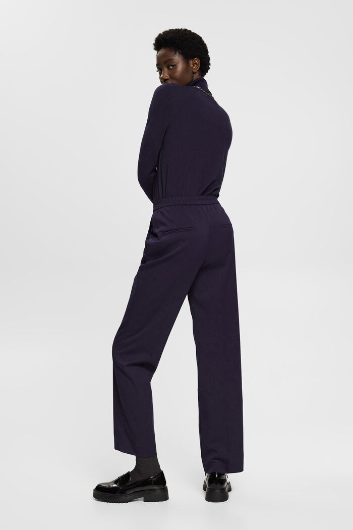 Straight leg trousers, NAVY, detail image number 3