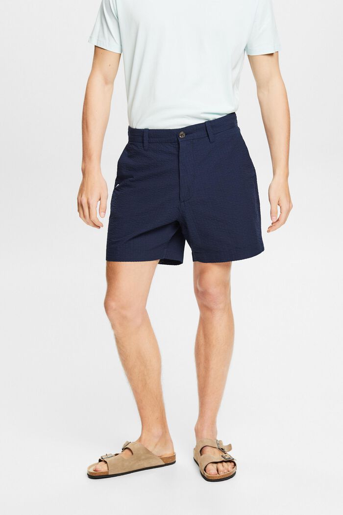 ‌紋理感百慕大短褲, 海軍藍, detail image number 0