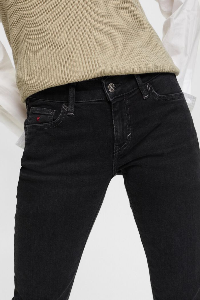 ‌循環再生：修身彈力牛仔褲, 黑色, detail image number 1