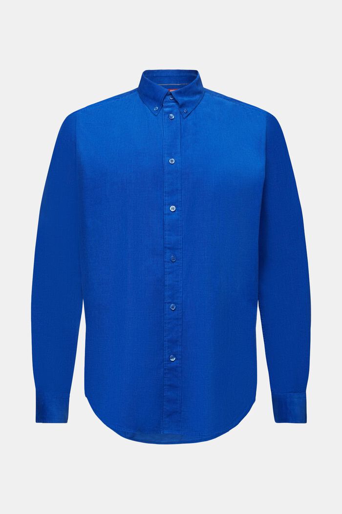 100%純棉燈芯絨恤衫, 藍色, detail image number 6