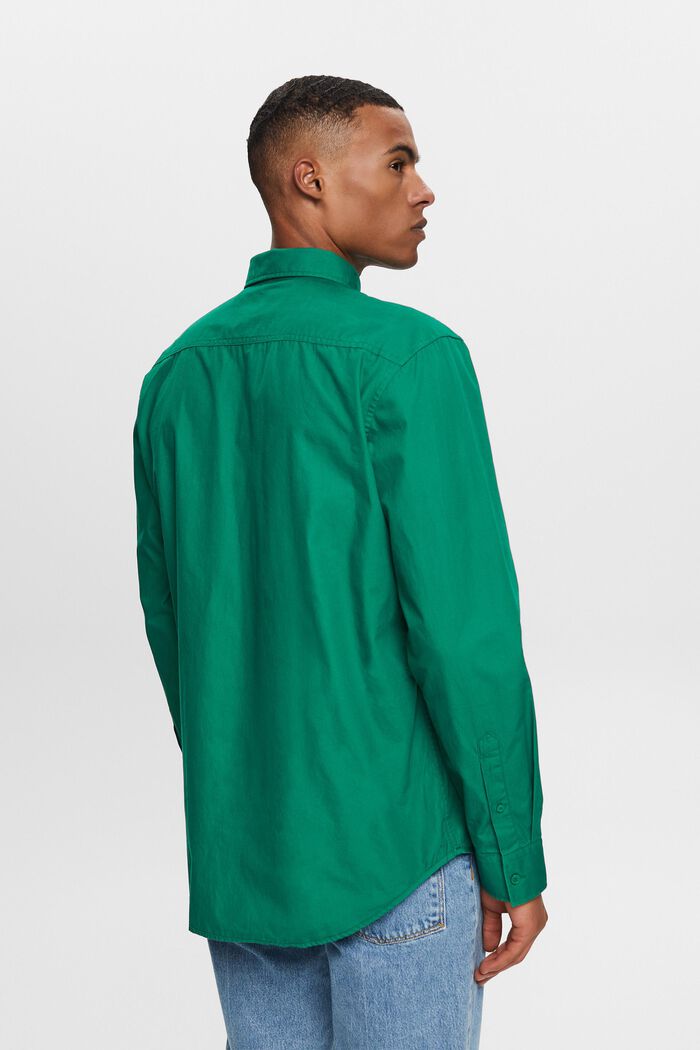 純棉工裝風恤衫, 深綠色, detail image number 3