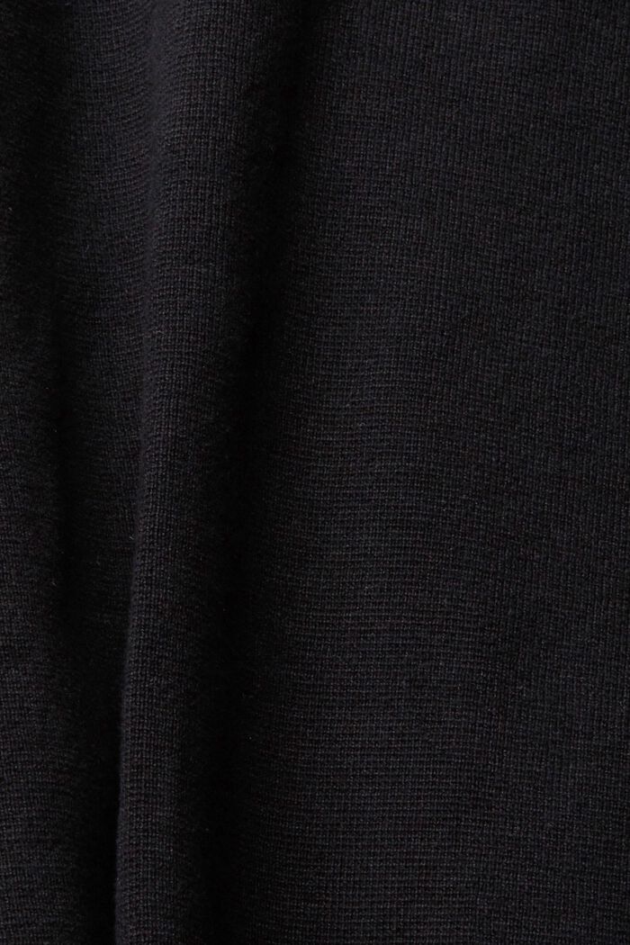 拉鏈針織外套, 黑色, detail image number 1