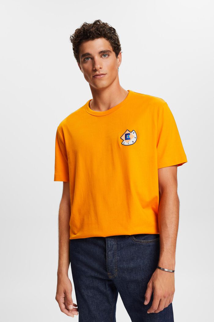 圖案式LOGO標誌T恤, 橙金色, detail image number 2
