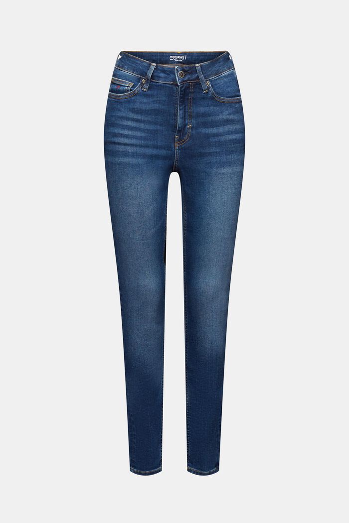 High-Rise Skinny Jeans, BLUE DARK WASHED, detail image number 7