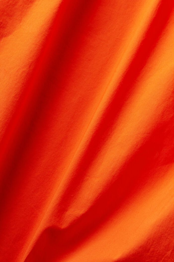 ‌膠骨細節府綢中長款連身裙, 橙色, detail image number 6
