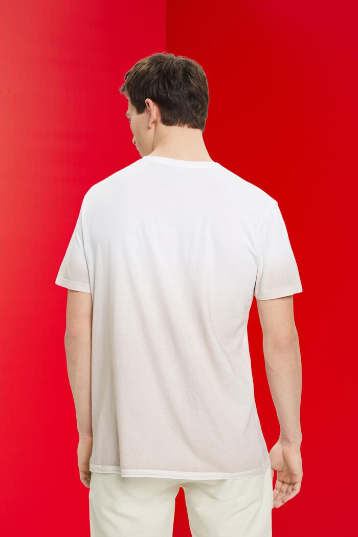 雙色浸染T恤, 白色, detail image number 3