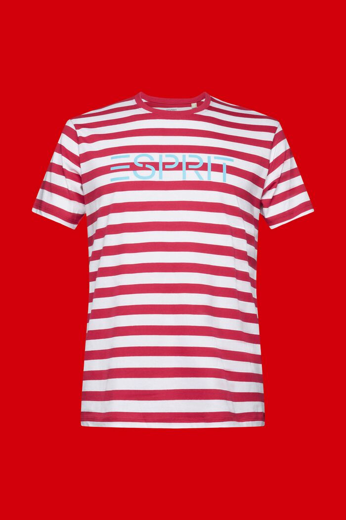 再生棉質條紋T恤, 深粉紅色, detail image number 7