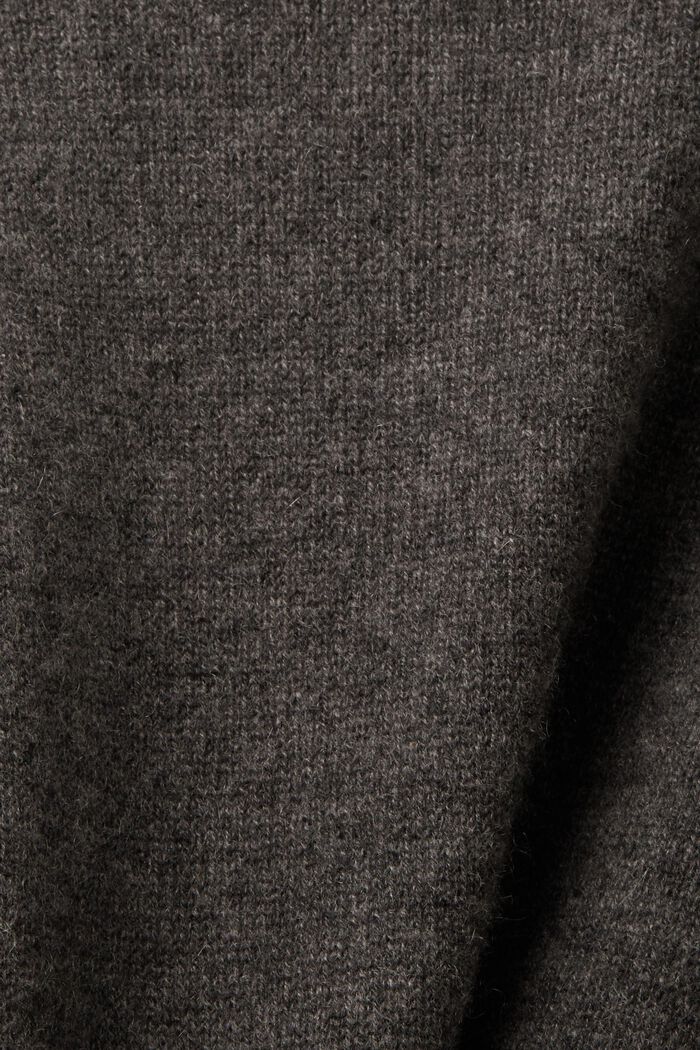 羊絨套頭衫, 深灰色, detail image number 5