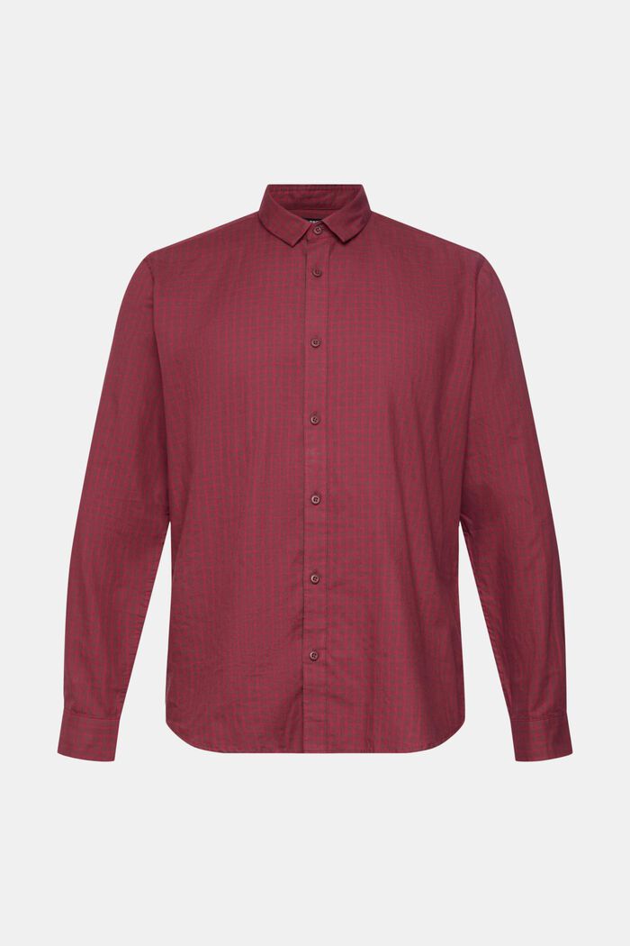 Checked slim fit shirt, BORDEAUX RED, detail image number 6