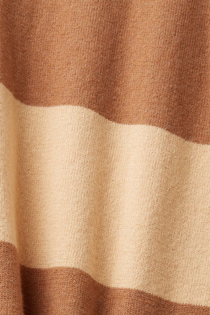 含羊絨成分的條紋套頭毛衣, 米色, detail image number 5