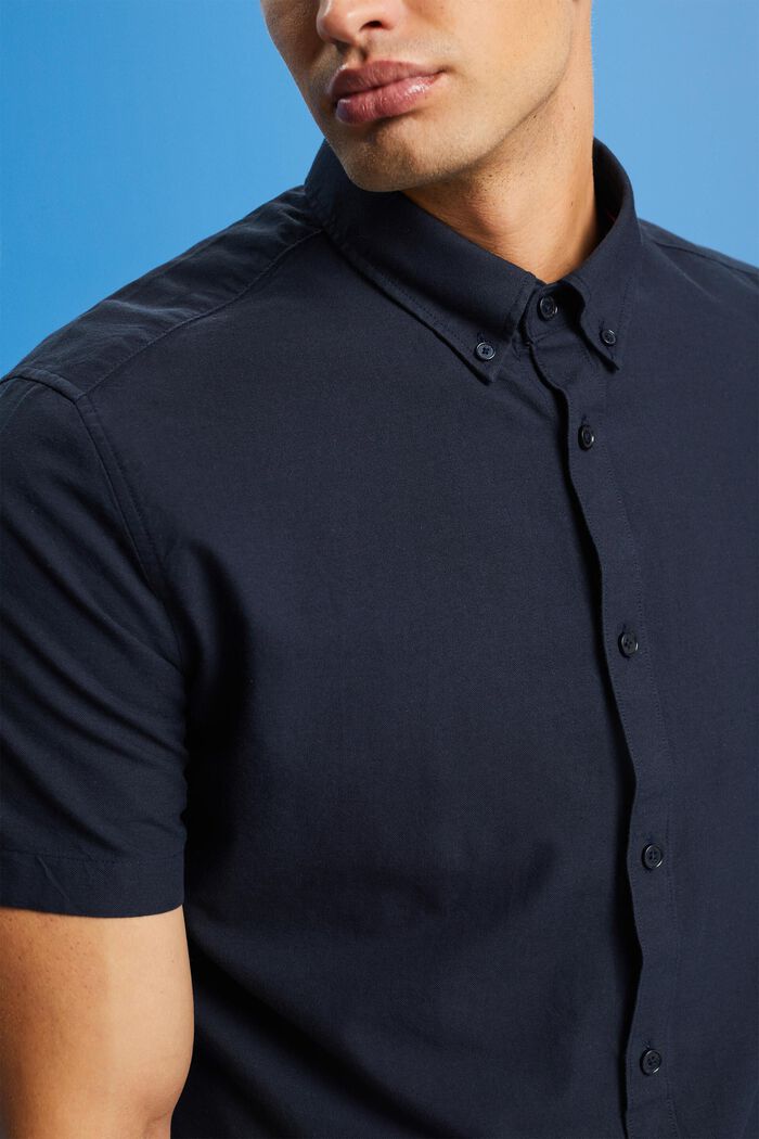 100%純棉短袖恤衫, 海軍藍, detail image number 2