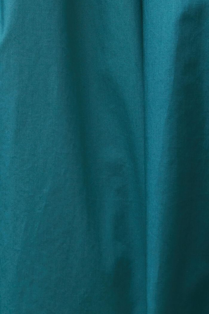 褶皺鏤空府綢連身褲, 藍綠色, detail image number 6
