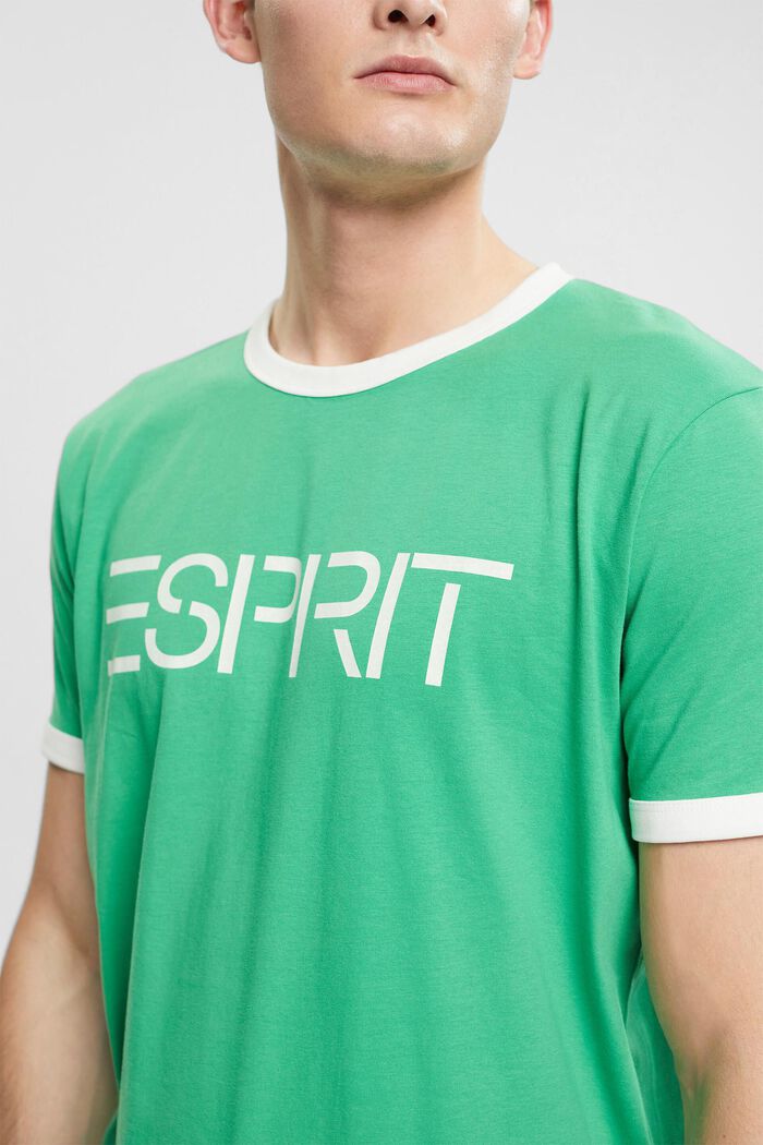 Jersey logo print T-shirt, GREEN, detail image number 0