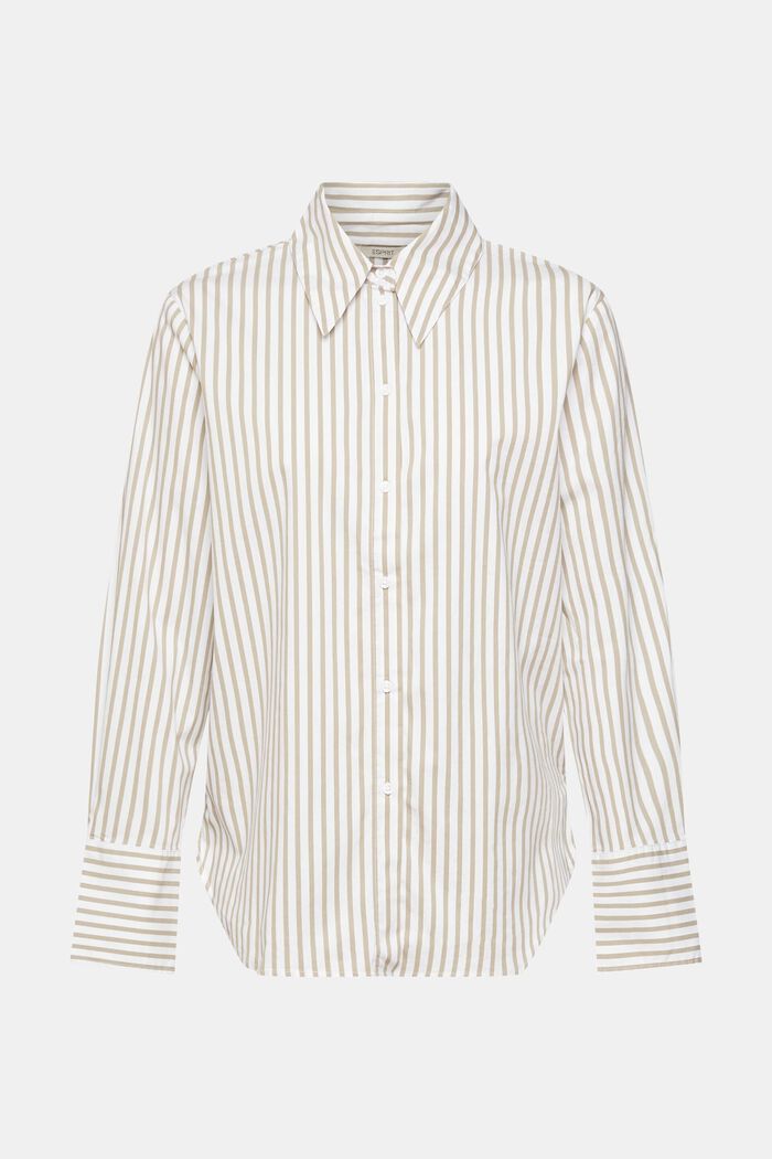 條紋梭織長衫, 白色, detail image number 6