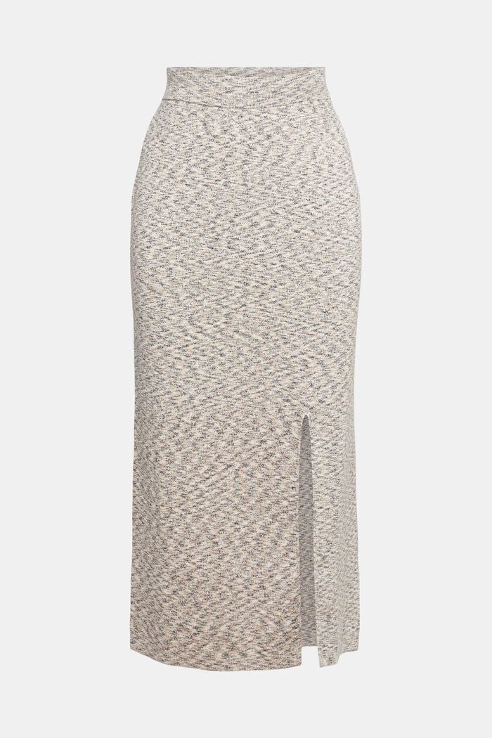 Multicoloured knit skirt, CREAM BEIGE, detail image number 2