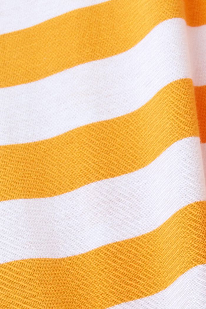 再生棉質條紋T恤, 橙色, detail image number 5