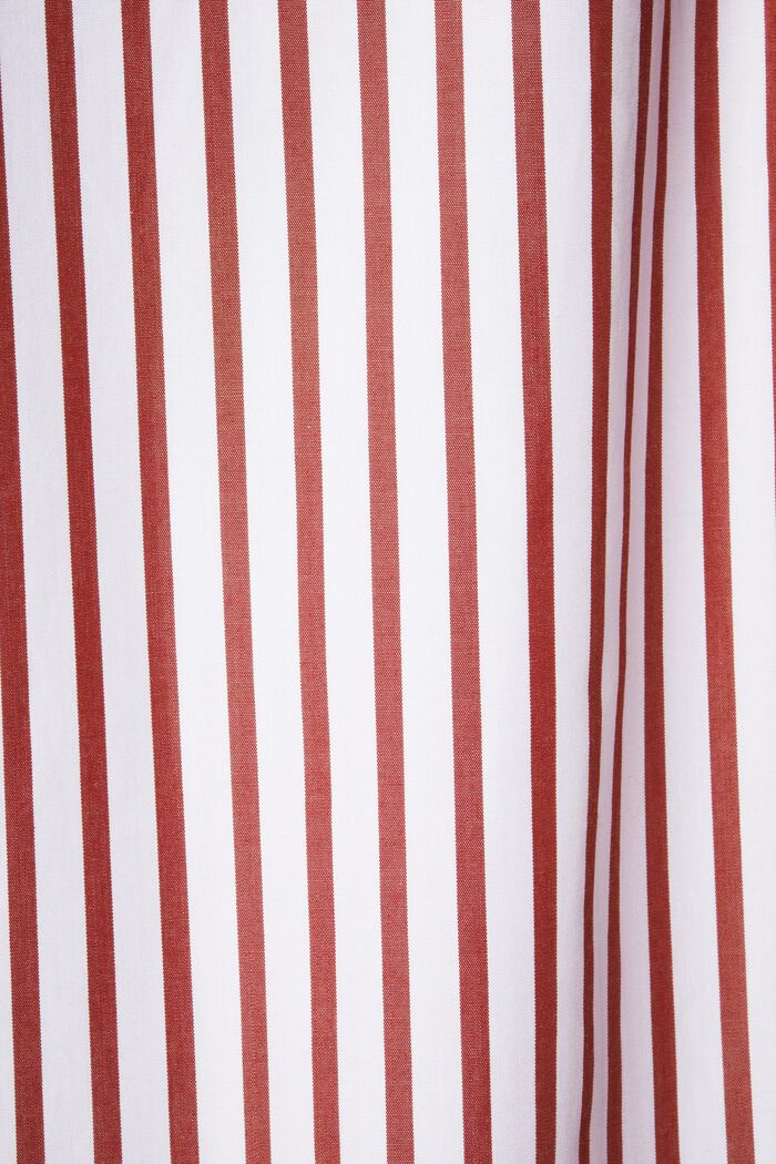 條紋棉質府綢恤衫, 深紅色, detail image number 4