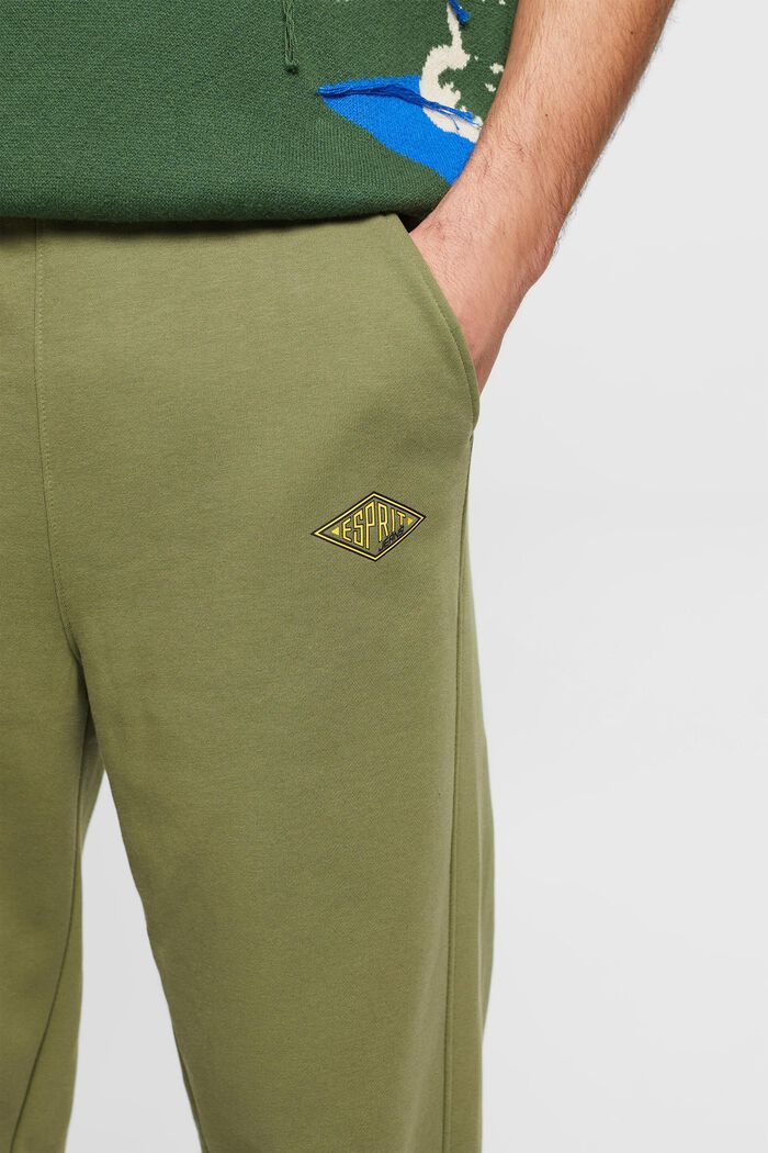 Joggers with logo print, OLIVE, detail image number 2