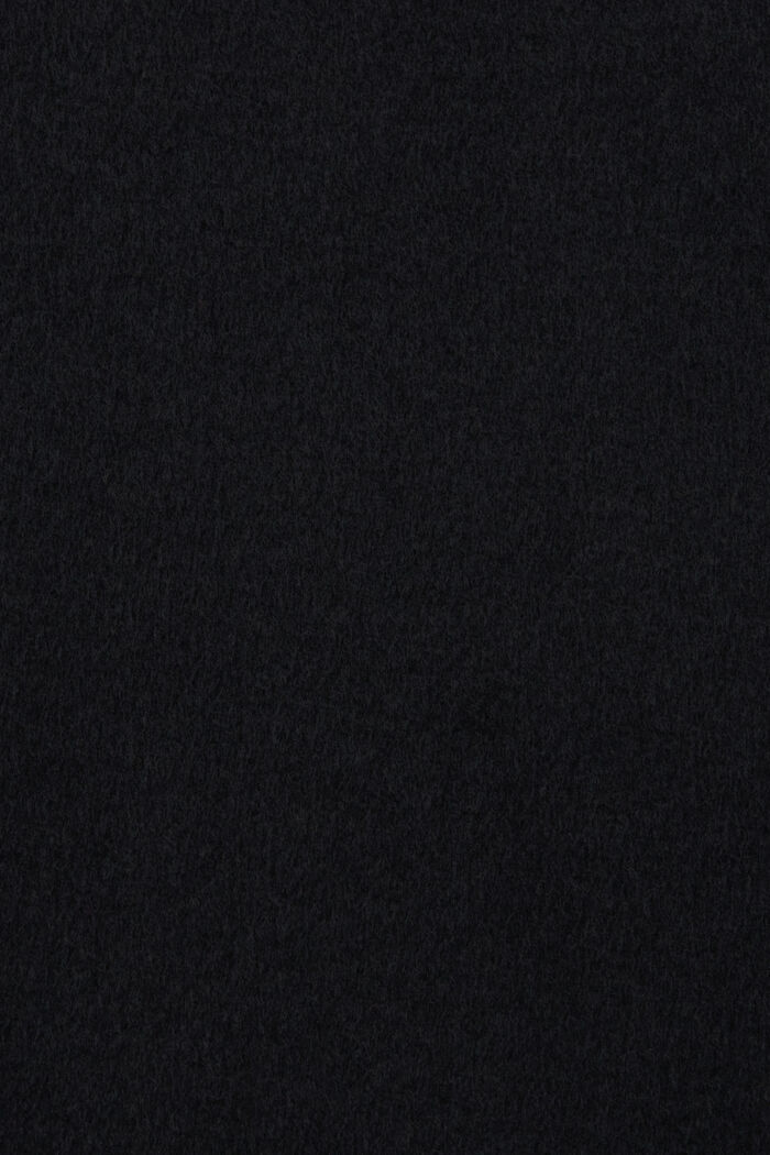 ‌循環再生：羊毛混紡大褸, 黑色, detail image number 5