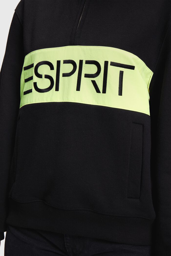 ESPRIT x Rest & Recreation Capsule 拉鏈衣領衛衣, 黑色, detail image number 1