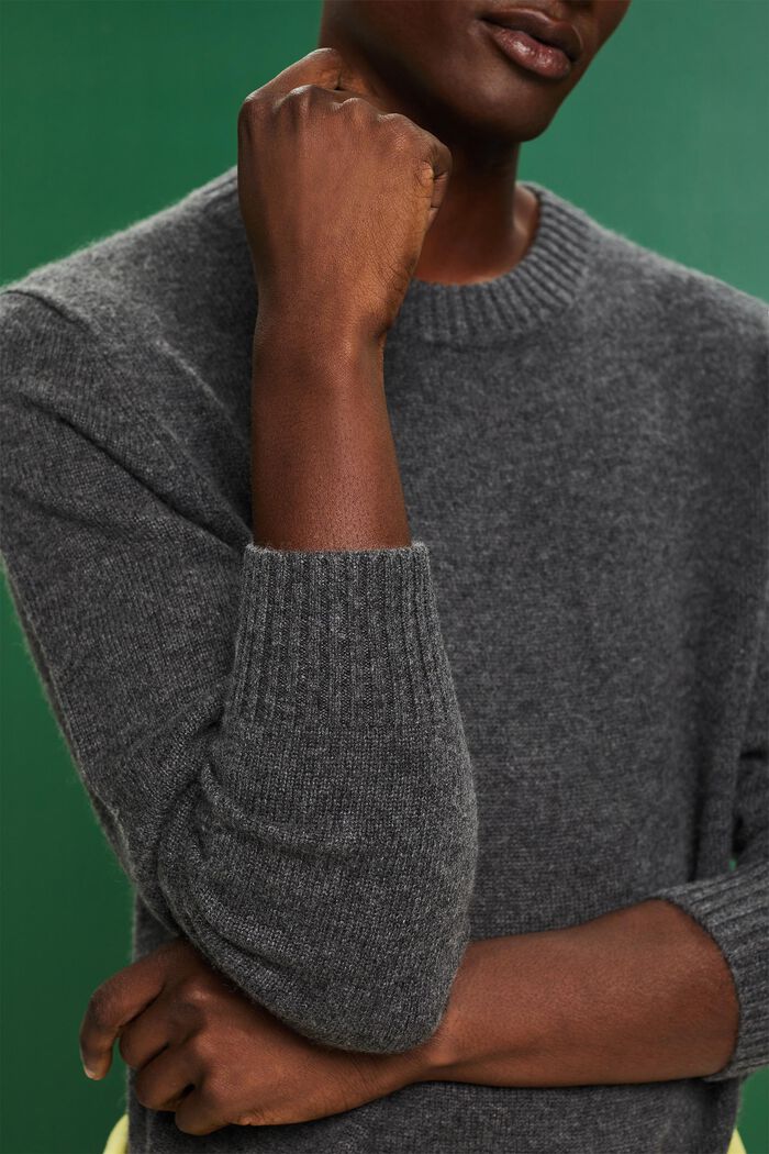 Cashmere sweater, ANTHRACITE, detail image number 2