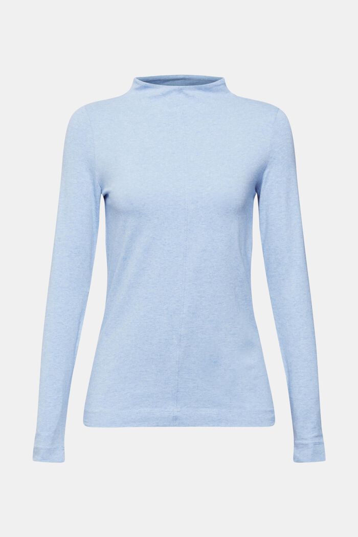 Boat neck long sleeve top, BRIGHT BLUE, detail image number 2