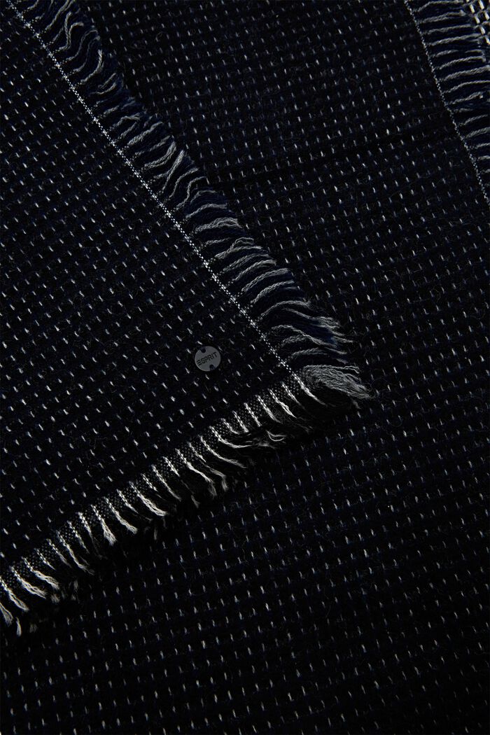 ‌結構感梭織圍巾, 海軍藍, detail image number 1