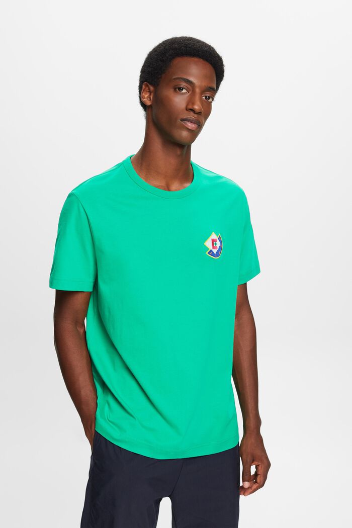 圖案式LOGO標誌T恤, 綠色, detail image number 2