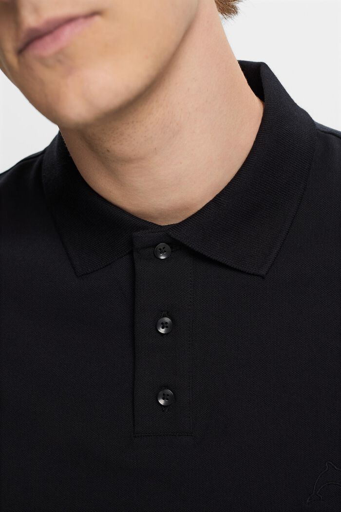 ‌經典珠地POLO衫, 黑色, detail image number 2