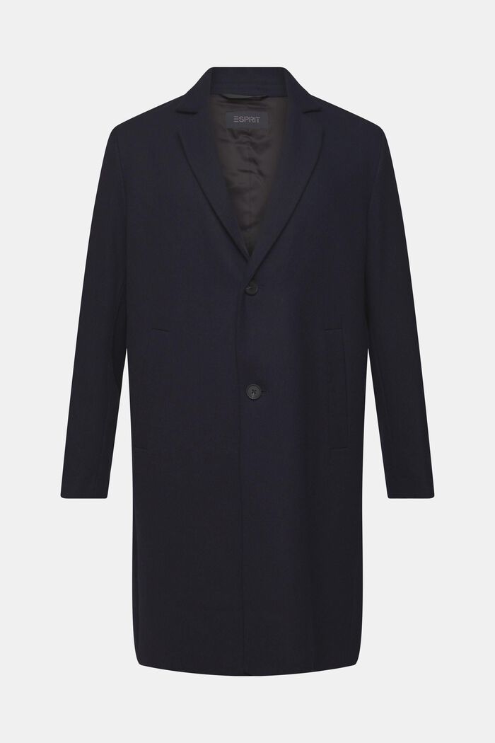 Wool blend coat, NAVY, detail image number 2