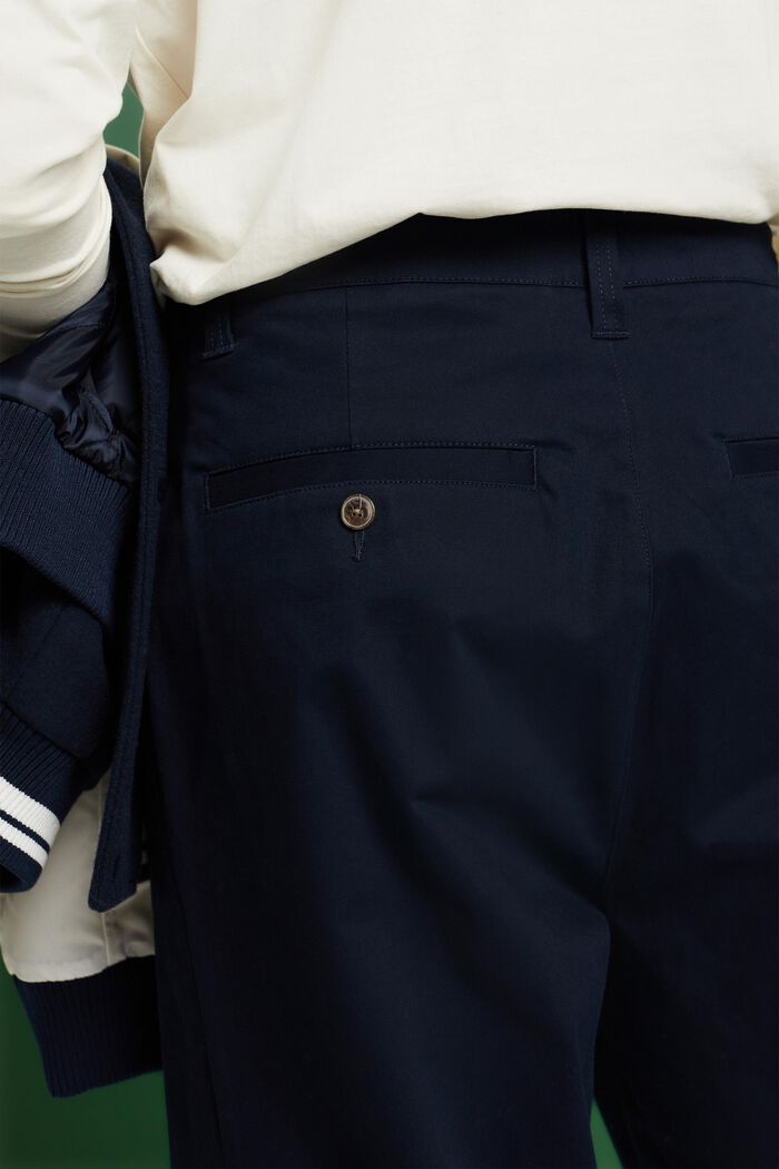 Wide Leg Chino Pants, 海軍藍, detail image number 4