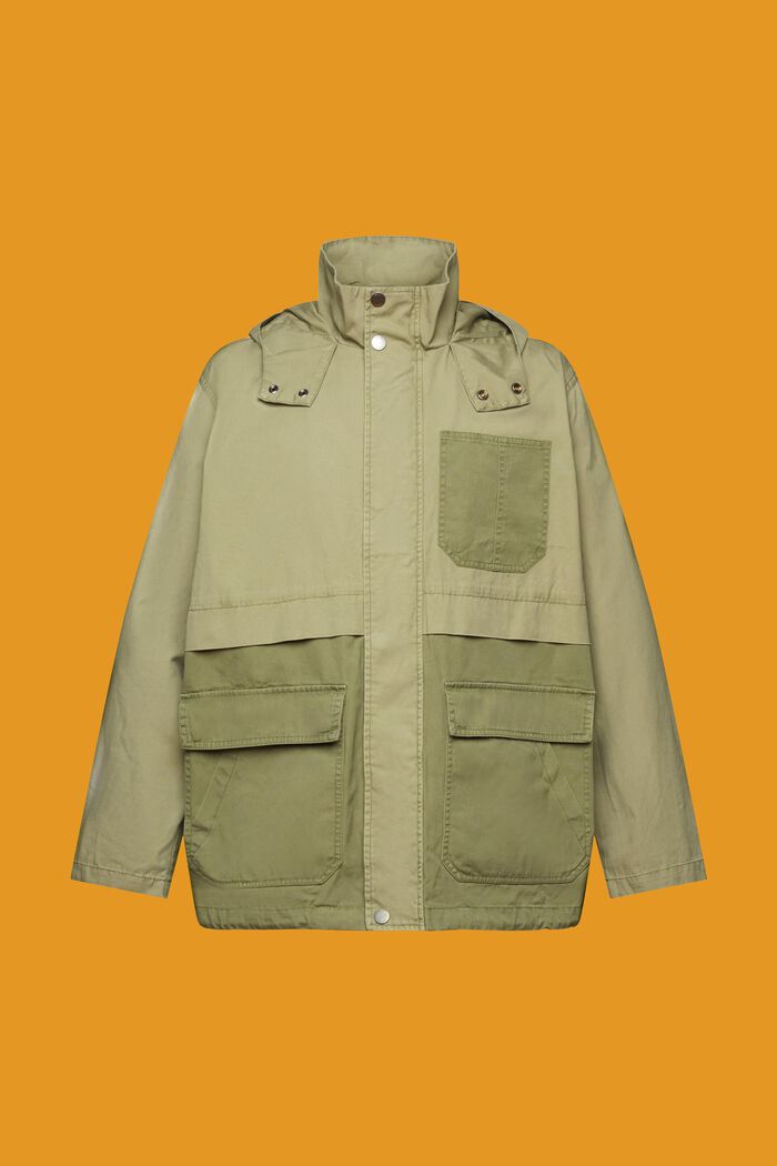 Transitional parka jacket, 100% cotton, OLIVE, detail image number 5