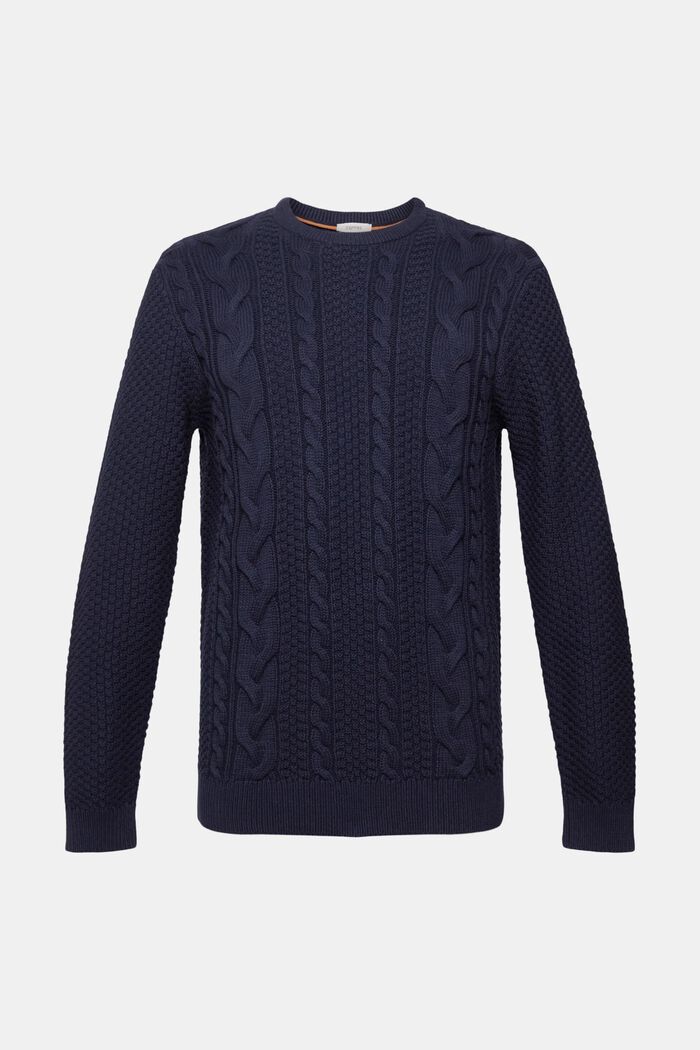 Cable knit jumper, NAVY, detail image number 2