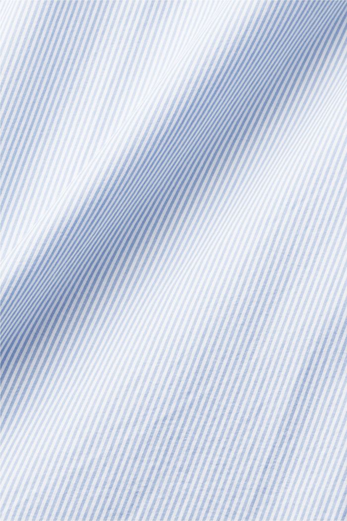 棉質立領細條紋恤衫, 灰藍色, detail image number 4