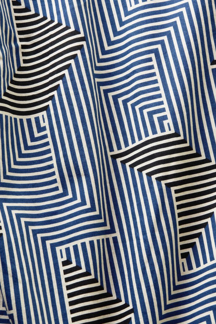 ‌幾何印花標準版型恤衫, 藍色, detail image number 4
