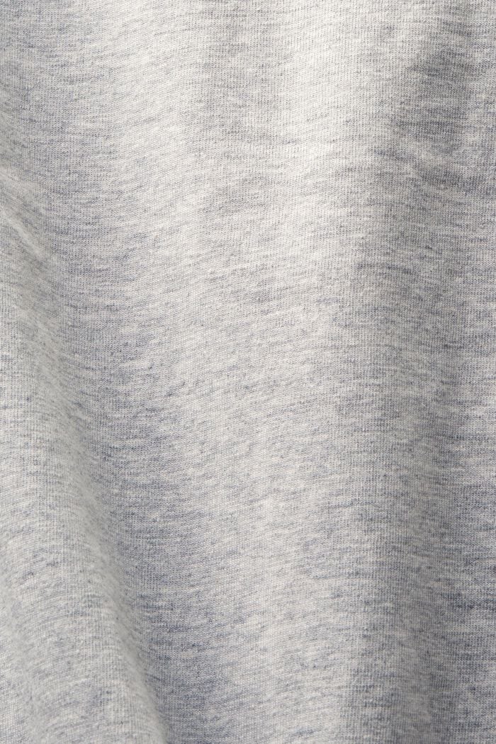 ‌條紋LOGO標誌圓領T恤, 淺灰色, detail image number 5
